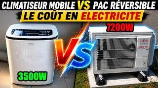 Miniature : climatiseur mobile vs PAC réversible : le coût en électricité en canicule rouge ! à 22°C !!