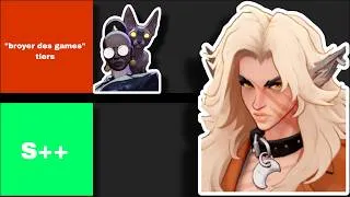 Miniature : 5 personnages sous côté dans deadlock (presque une tierlist)