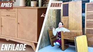 Miniature : Rénovation complète d’une enfilade 50's-60's ✨ Transformation avant / après