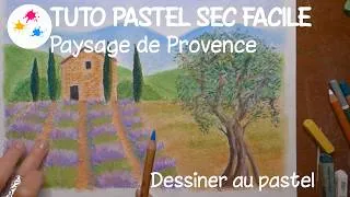 Miniature : Tuto pastel facile : un paysage de Provence