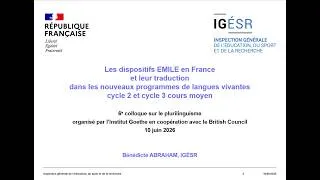 Miniature : Les parcours EMILE dans les nouveaux programmes au primaire