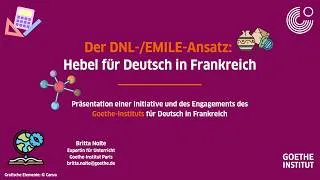 Miniature : L’approche EMILE/DNL: un levier pour renforcer l’allemand en France