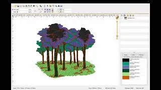 Miniature : ARBRES VARIES 1 BRODERIE PLATINUM