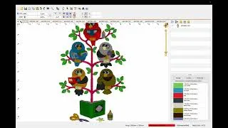 Miniature : OISEAUX SUR ARBRES BRODERIE PLATINUM