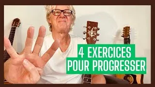 Miniature : Comment PROGRESSER à la guitare- 4 Exercices pour la main gauche