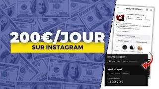 Miniature : Comment faire 200€ par jour avec une page Instagram sans montrer son visage !