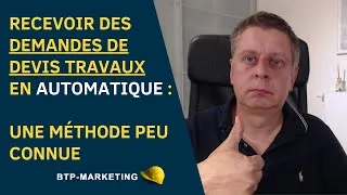 Miniature : Recevoir des demandes de devis travaux en automatique : une méthode peu connue des artisans