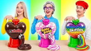 Miniature : Arc-en-ciel VS Chocolat VS Rose Défi De Cuisine | Bataille de Nourriture par Bubba DO Challenge