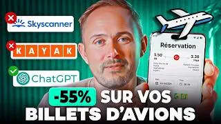 Miniature : Comment ChatGPT me trouve des billets d’avion à -55% ✈️