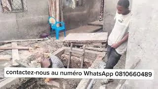 Miniature : Transformation d'une fosse septique classique en biofil. #kinshasa #biofil # construction 