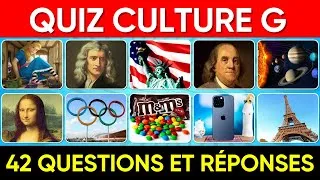 Miniature : Quiz Culture Générale : Testez Vos Connaissances 🧠 en 42 Questions Mythique 🤓 ! | Aurez vous 100% ?