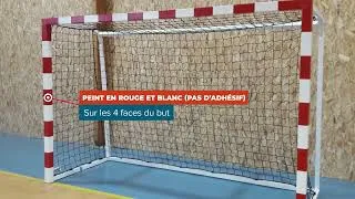 Miniature : BWA Sports - But de handball mobile très solide, monobloc, arceaux 50x50mm - HB23318