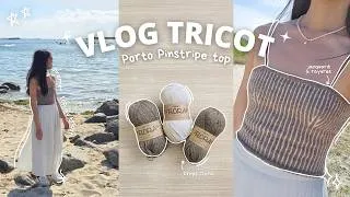 Miniature : Je teste le jacquard : porto pinstripe top🧶✨ | VLOG TRICOT #5