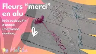 Miniature : Fleurs en fil alu : idée cadeau pour la fin d'année pour maîtresse, nounou, ATSEM,...