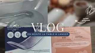 Miniature : On monte enfin la table à langer 👶 + Je vous dévoile la Box Automne 🌿 | Vlog 