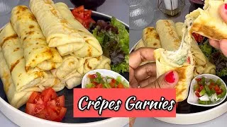 Miniature : CRÊPES FARCIES AU FROMAGE ET VIANDE HACHÉE II CRÊPES À LA VIANDE HACHÉE