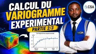 Miniature : Calcul du variogramme expérimental : directions Est-Ouest et Nord-Sud Partie 2/3