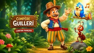 Miniature : 🎵Compère Guilleri  | Chanson pour Enfants en Français | Comptine Douce et Amusante