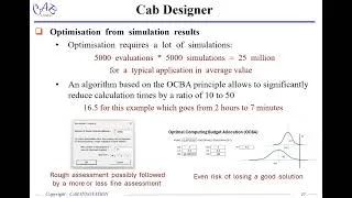 Miniature : Optimisation and simulation software Cab Designer