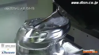 Miniature : Usinage de casque moto sur CNC 5 axes