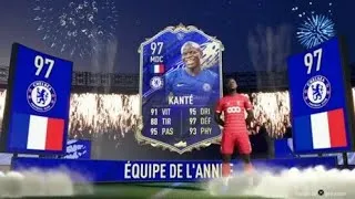 Miniature : OMG-JE PACK N'GOLO  KANTÉ TOTY DANS LE 2 JOUEURS OR RARES 89+ÉPIC RÉACTION !!