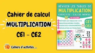Miniature : Réviser les Tables de Multiplications CE1 CE2 - Un cahier de calcul pour réviser les multiplications