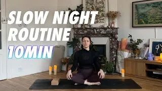 Miniature : 10min 🌝 Routine Yoga + Respiration du soir | Tous niveaux