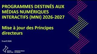 Miniature : Mise à jour des principes directeurs MNI 26 27