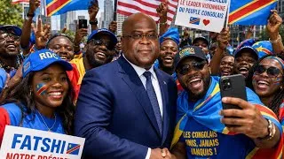 Miniature : PRÉSIDENT FÉLIX TSHISEKENDI AVEC LES CONGOLAIS AU USA 
