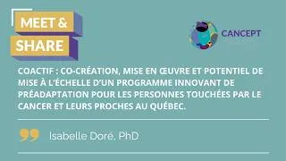 Miniature : CANCEPT Meet&Share | coACTIF : programme de préadaptation pour les personnes touchées par le cancer