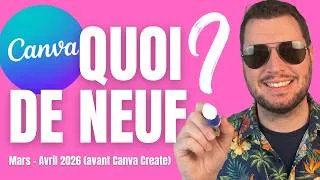 Miniature : Canva : Les NOUVEAUTÉS Mars-Avril 2026 (Avant Canva Create)