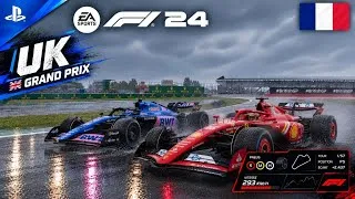 Miniature : 🎮 F1 24🏎️🇫🇷| Grand Prix Bonus Silverstone Charles Leclerc Ferrari sous la pluie🌧️! | PlayStation 4