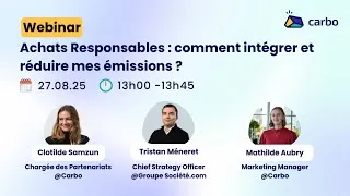Miniature : [WEBINAR] - Achats Responsables - Comment intégrer et réduire mes émissions du scope 3 ?
