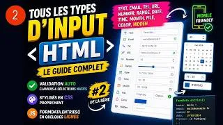 Miniature : Tous les types d'input HTML — le guide complet