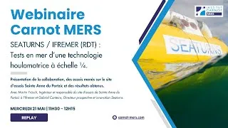 Miniature : WEBINAIRE CARNOT MERS N°9 : Collaboration entre SEATURNS et l'Ifremer.