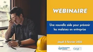 Miniature : Webinaire – Nouvelle subvention pour prévenir les malaises au travail | Carsat Aquitaine