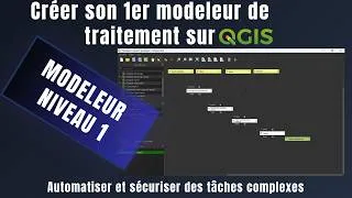 Miniature : Modeleur de traitement : Niveau 1. Automatiser les requêtes récurrente sur Qgis, exemple simple.
