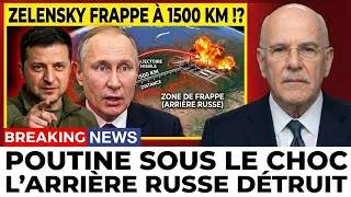 Miniature : POUTINE sous le choc — Zelensky frappe à 1.500 km et détruit l'arrière russe.