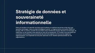 Miniature : Données souveraines  RGPD, PIPL ou CLOUD Act  Choisir son modèle sans se perdre