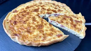 Miniature : 🥧 Quiche express avec seulement 4 ingrédients ! La recette de la flemme 😍