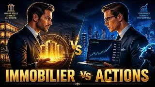 Miniature : IMMOBILIER vs ACTIONS : Le Vrai Gagnant n’est PAS Celui Que Vous Croyez