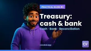Miniature : Treasury in CassKai: cash box, bank & reconciliation