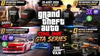 Miniature : GTA ONLINE: BONUS, PROMOS,  NOUVEAUTÉS SEMAINE DU 20/ 08/2026 !!