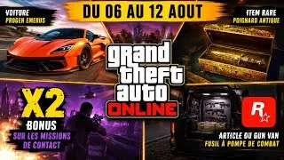 Miniature : BONUS,  NOUVEAUTÉS, ITEMS RARES,  DU 06/ 08/ 2026 SUR GTA ONLINE !!