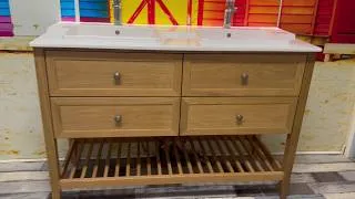 Miniature : Avis Consommateur : Meuble sous vasque placage chêne, GoodHome | Castorama