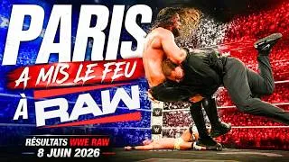 Miniature : PARIS A MIS LE FEU À RAW 🔥 | Résultats WWE RAW 8 Juin 2026