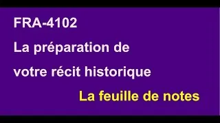 Miniature : FRA-4102 Comment créer une feuille de notes