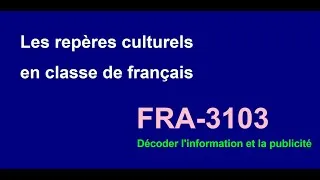 Miniature : Les repères culturels en FRA3103 (porter un jugement critique)