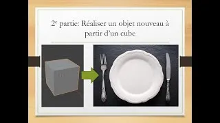 Miniature : Tutoriel Blender 2/3 : réaliser un objet nouveau à partir d'un cube, l'exemple d'une fourchette