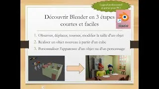 Miniature : Tutoriel Blender 1/3 : observer, déplacer, tourner, modifier la taille d'un objet - gros caractères